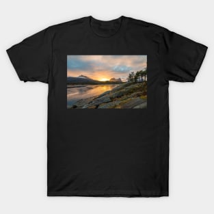 sunset over the fiords, Norway T-Shirt
